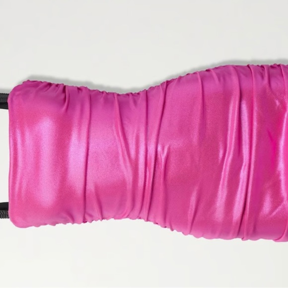 DOLCE & GABBANA Ruched Metallic Jersey Mini Dress - Picture 4 of 5